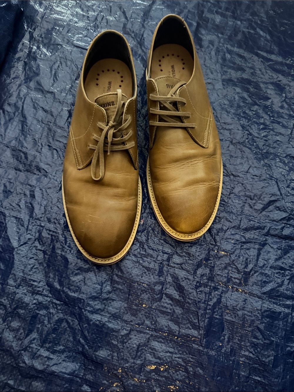Wolverines Men's Brown Leather Derby Shoes - Classic Lace-Up